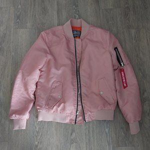 Brooklyn Cloth Pink Bomber Jacket